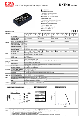 DKE10A-15 Datasheet PDF Mean Well Enterprises Co., Ltd.