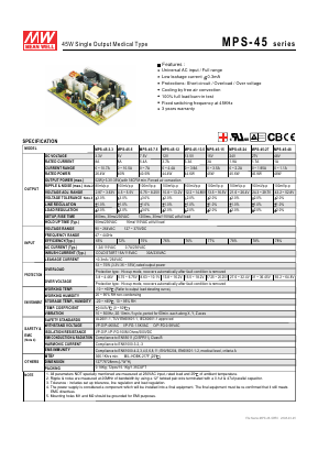 MPS-45-12 Datasheet PDF Mean Well Enterprises Co., Ltd.