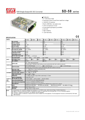 SD-50C-5 Datasheet PDF Mean Well Enterprises Co., Ltd.