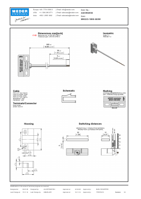 MK0231B90500W Datasheet PDF Meder Electronic
