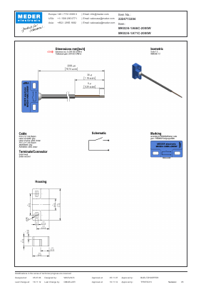 MK0241A71C2000W Datasheet PDF Meder Electronic