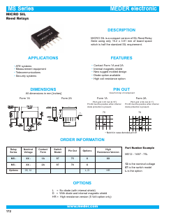 MS05-2A87-75LHR Datasheet PDF Meder Electronic