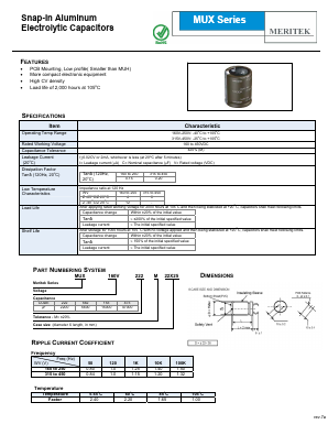 MUX Datasheet PDF MERITEK ELECTRONICS CORPORATION