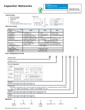 CN10AX103KL Datasheet PDF MERITEK ELECTRONICS CORPORATION