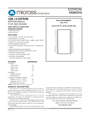 AS28C010F-20 Datasheet PDF Micross Components