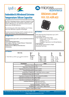 EXSC0505-220NF Datasheet PDF Micross Components