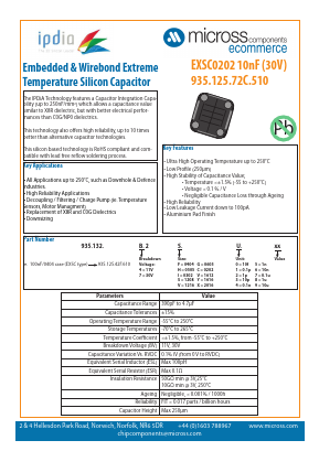 EXSC0202-10NF Datasheet PDF Micross Components
