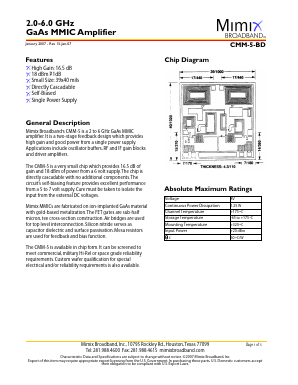 CMM-5-BD Datasheet PDF Mimix Broadband