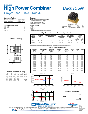 ZA2CS-2G-20W Datasheet PDF Mini-Circuits