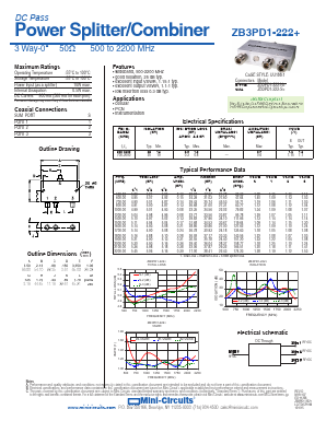 ZB3PD1-222 Datasheet PDF Mini-Circuits