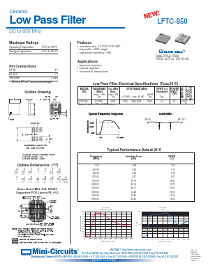 LFTC-850 Datasheet PDF Mini-Circuits