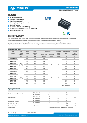 MIWI06 Datasheet PDF Minmax Technology Co., Ltd.