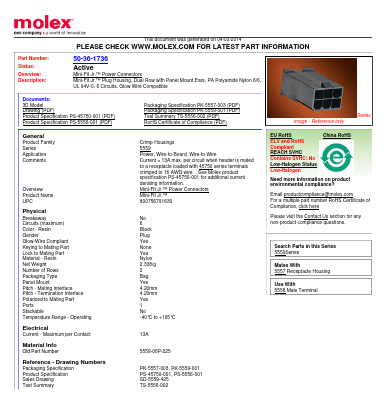 5559-06P-225 Datasheet PDF Molex Connectors