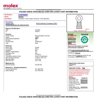 AA-220-04X Datasheet PDF Molex Connectors