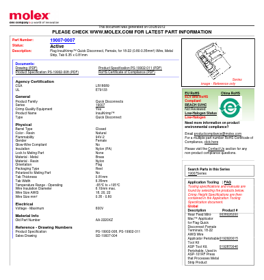 AA-2220XZ Datasheet PDF Molex Connectors