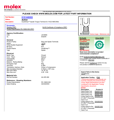 AA-235-08X Datasheet PDF Molex Connectors