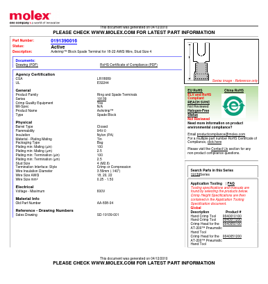 AA-838-06 Datasheet PDF Molex Connectors