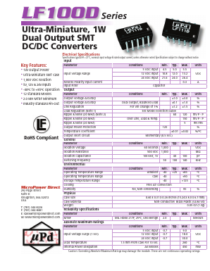 LF121D Datasheet PDF MicroPower Direct, LLC