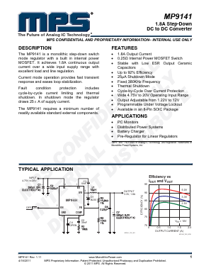 MP9141ES-Z Datasheet PDF Monolithic Power Systems