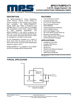 MP62170EK-LF Datasheet PDF Monolithic Power Systems