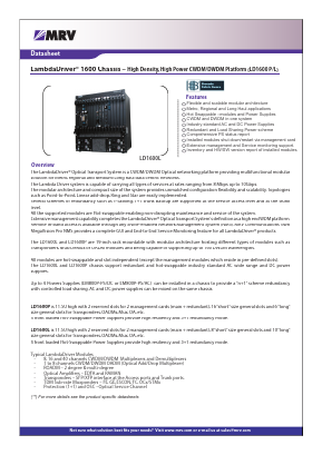 LD1600P Datasheet PDF MRV Communications, Inc.