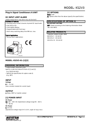 KS2V3-61-M2 Datasheet PDF M-System Co.,Ltd.