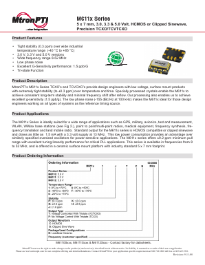 M61112JFCN Datasheet PDF MTRONPTI