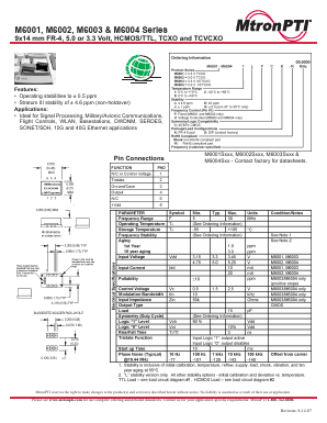 M60018LFCK Datasheet PDF MTRONPTI