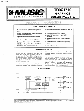 TR9C1710-11DC Datasheet PDF MUSIC Semiconductors