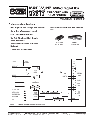 MX812J Datasheet PDF MX-COM Inc 