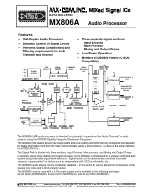 MX806A Datasheet PDF MX-COM Inc 