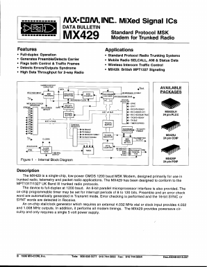 MX429P Datasheet PDF MX-COM Inc 