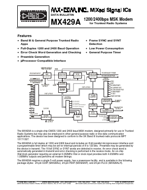 MX429AP Datasheet PDF MX-COM Inc 