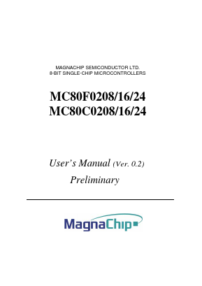 MC80F0224Q Datasheet PDF MagnaChip Semiconductor