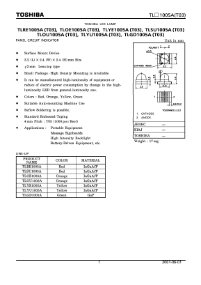 TLOU1005A Datasheet PDF Marktech Optoelectronics