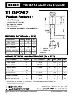 TLGE262 Datasheet PDF Marktech Optoelectronics