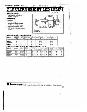MT810-UR Datasheet PDF Marktech Optoelectronics