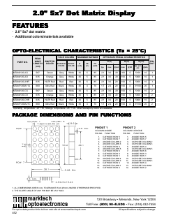 MTAN2120-CG Datasheet PDF Marktech Optoelectronics