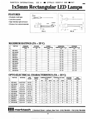 MT1194-RG Datasheet PDF Marktech Optoelectronics