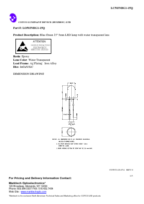 LO503NBG1-15Q Datasheet PDF Marktech Optoelectronics