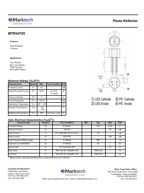 MTRS4720 Datasheet PDF Marktech Optoelectronics