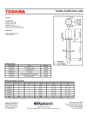 TLRE20TP Datasheet PDF Marktech Optoelectronics