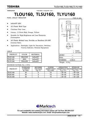 TLSU160 Datasheet PDF Marktech Optoelectronics