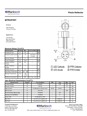 MTRS5750T Datasheet PDF Marktech Optoelectronics