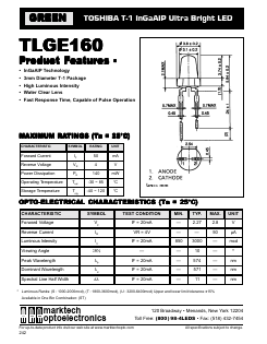 TLGE160 Datasheet PDF Marktech Optoelectronics