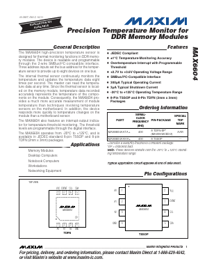 MAX6604AAHA+ Datasheet PDF Maxim Integrated