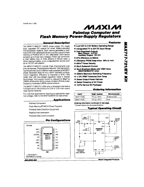 MAX717 Datasheet PDF Maxim Integrated
