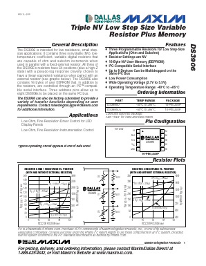 DS3906 Datasheet PDF Maxim Integrated