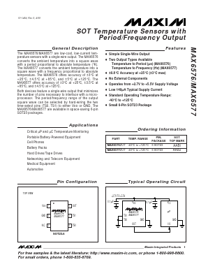 MAX6577 Datasheet PDF Maxim Integrated