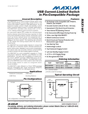 MAX1607ESA Datasheet PDF Maxim Integrated
